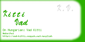 kitti vad business card
